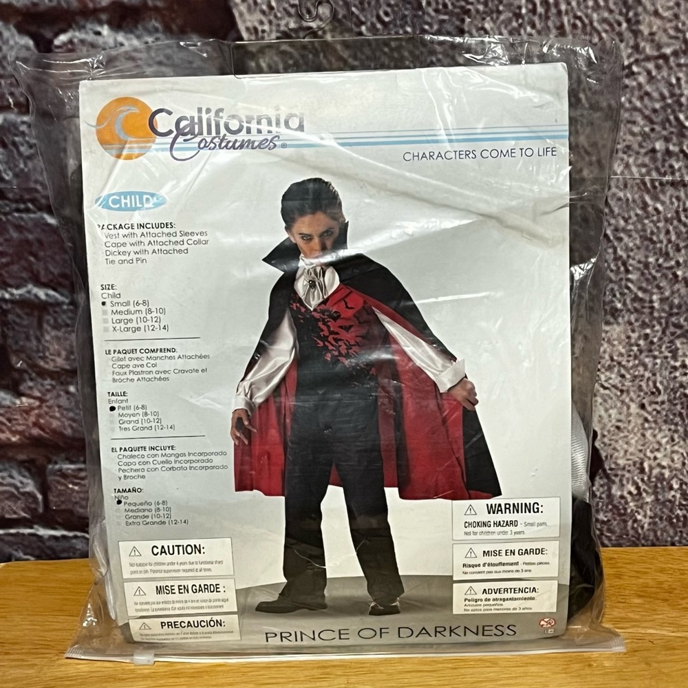 California Costumes Prince Of Darkness Boys Halloween Costume Child SZ Small 6-8
